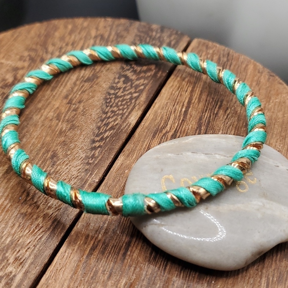 B2629 blue twine braided in love bracelet 💙‎